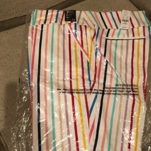 New York & Co striped ankle length pants.